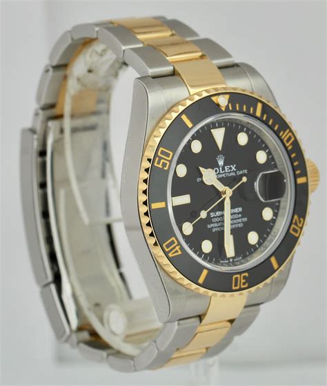 rolex submariner two tone black|rolex submariner date 41mm.